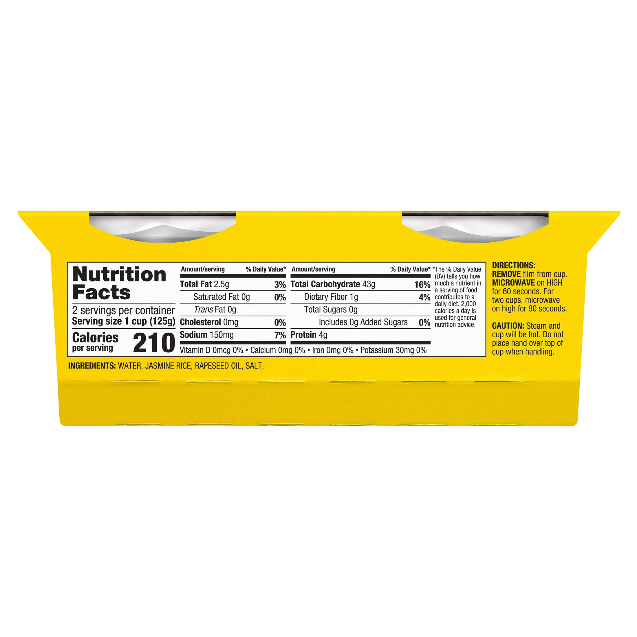 Golden Star Jasmine Rice, 4.4 oz Cups, 2 Pack