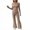 Khaki E, variant on Bovxnpu Women's Pajama Set 2 Piece Lounge Set, Pajamas for Women Set Striped Round Neck Cardigan Long Sleeve Top and Long Pants Sleepwear Sleepwear Loungewear