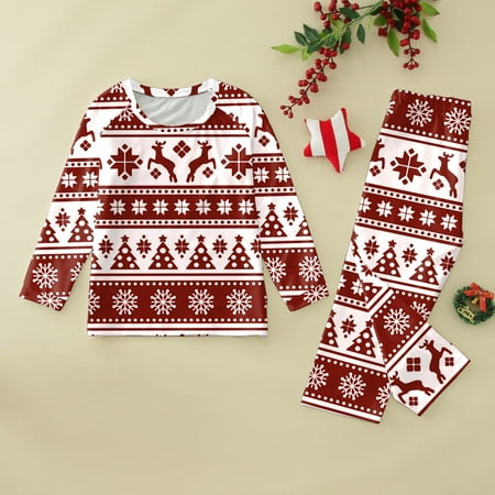 

ERTUTUYI Christmas Family Clothing Pajamas Sets Childrens Red 4Y