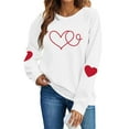 thumbnail image 2 of Wlynlyn Womens Valentines Sweatshirts Long Sleeve Heart Printed Pullover Shirts Casual Loose Crewneck Tee Tops, 2 of 10
