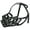 Black, variant on Secure Genuine Leather Mesh Dog Basket Muzzle - Pit Bull, (Circumference 12.5", Snout Length 3.5")