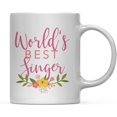 thumbnail image 1 of CTDream 11oz. Coffee Mug Gag Gift, World's Best Singer, Floral Flowers Design, 1-Pack, Birthday Christmas Gift Ideas for Her, 1 of 7