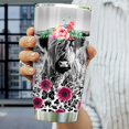 thumbnail image 4 of Highland Cow Mug 20 Oz with Lid - Cow Tumbler Isolated Stainless Steel, Purple Daisy Cow Print Coffee Travel Mugs Cup For Women Girls Cows Lovers, Black and White Cow Themed Gifts, 4 of 6