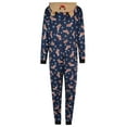 thumbnail image 4 of Qiylii Christmas Family Matching Loungewear, Elk Hooded Long Sleeve Jumpsuit, 4 of 8