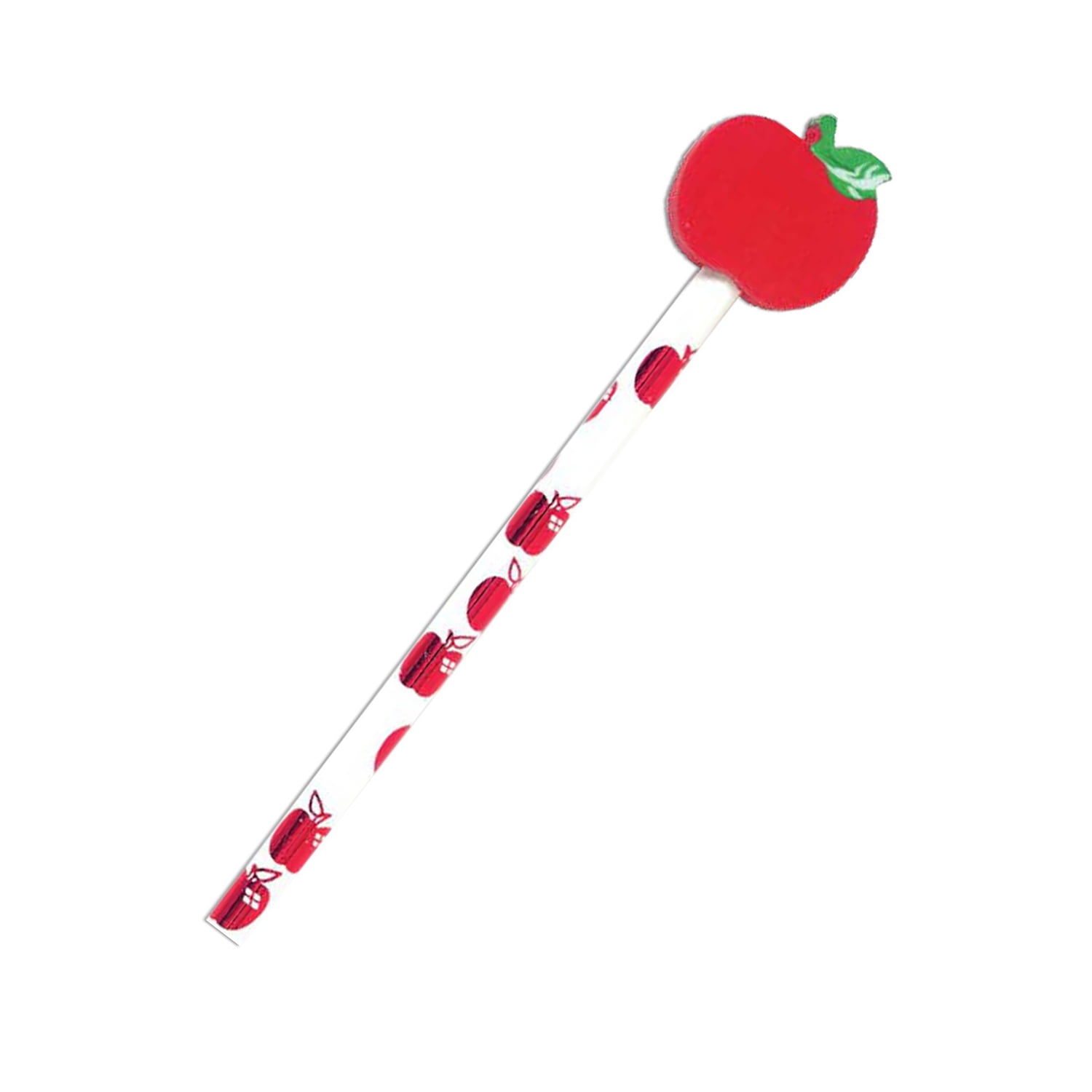 Moon Products Pencil & Eraser Topper Write-Ons, Apple, Pack of 36