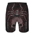 thumbnail image 4 of Disketp Men'S Swim Trunks Hawaiian Breathable Surf Beach Swimsuits Mesh Lining Beach Shorts With Pockets-Spider With Skull, 4 of 9