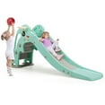 thumbnail image 1 of Costway 3-in-1 Kids Climber Slide Play Set w/Basketball Hoop Indoor & Outdoor Green, 1 of 9