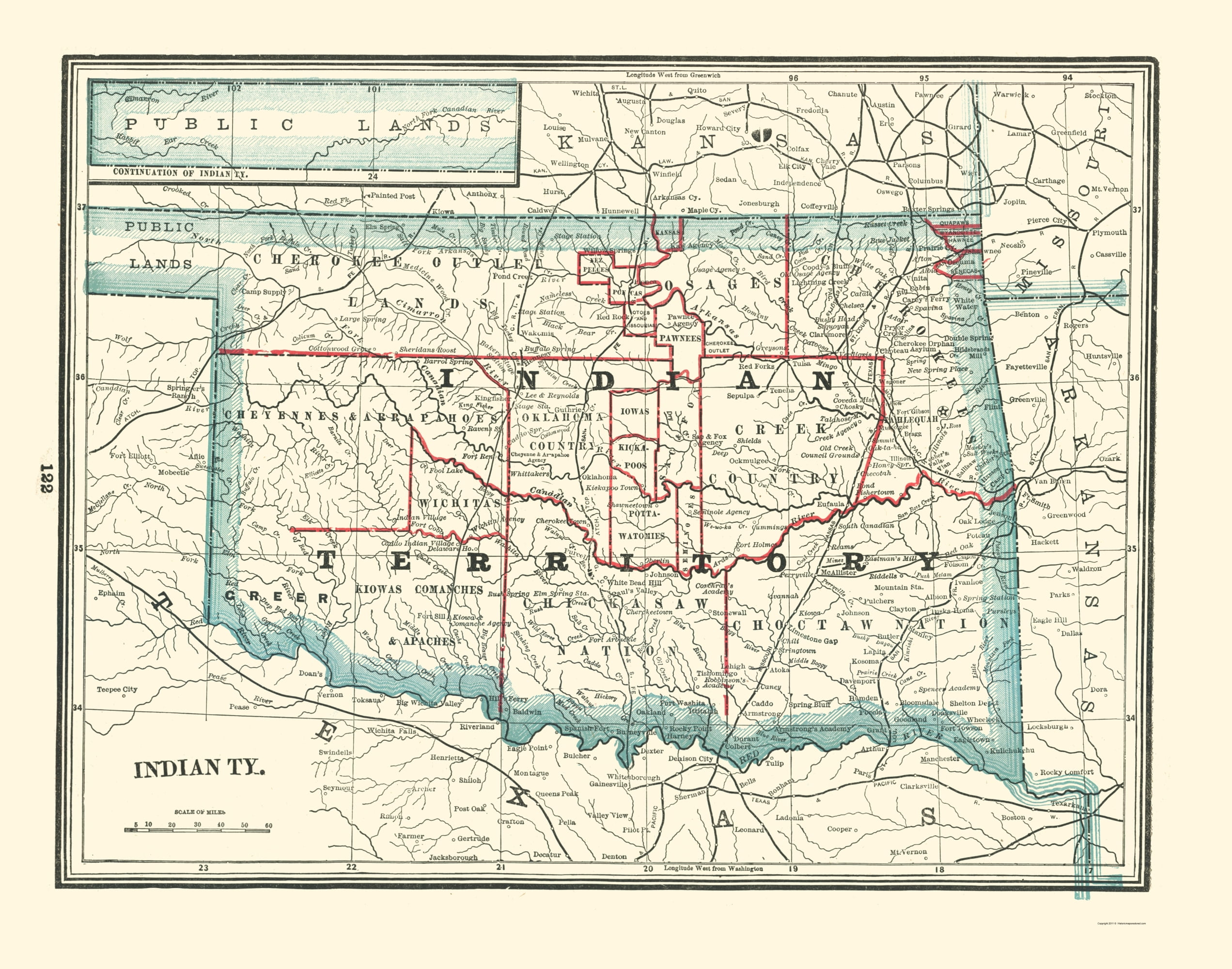 Oklahoma Indian Territory Rathbun 1893
