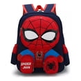 thumbnail image 1 of Mochila Spider Man 3d Dibujos Animados Mochilas Escolares Para Niños Preescolar Primaria Media Color Azul Oscuro, 1 of 3