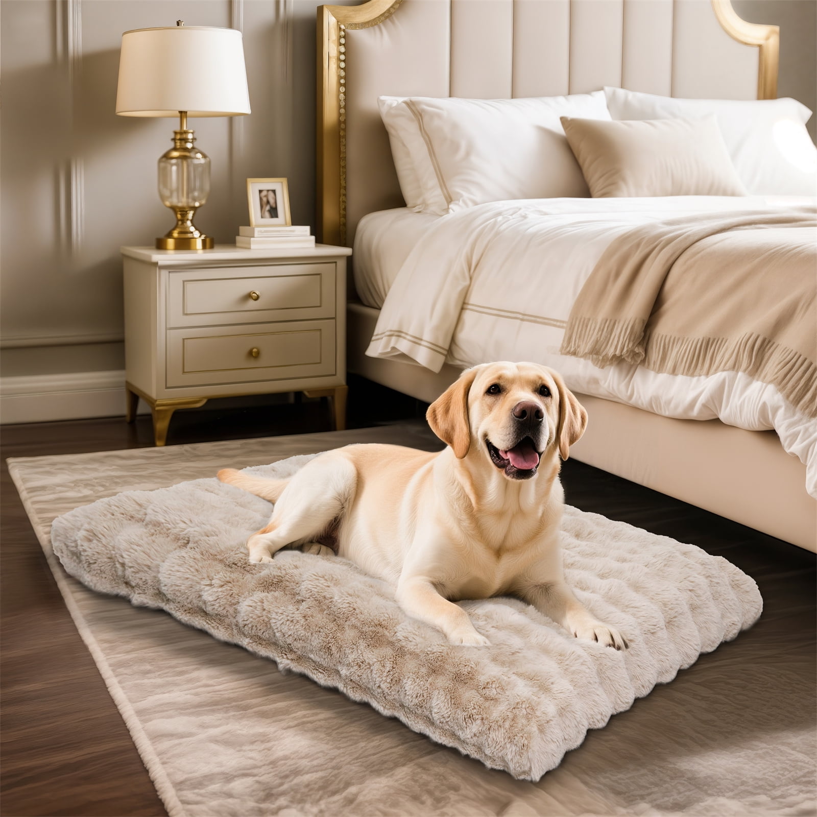 BingoPaw Extra Large Dog Bed Washable Calming Pet Crate Mattress with Removable Cover Waterproof