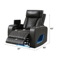 thumbnail image 5 of ACME Taddeo Power Motion Recliner in Dark Gray Synthetic Leather, 5 of 8