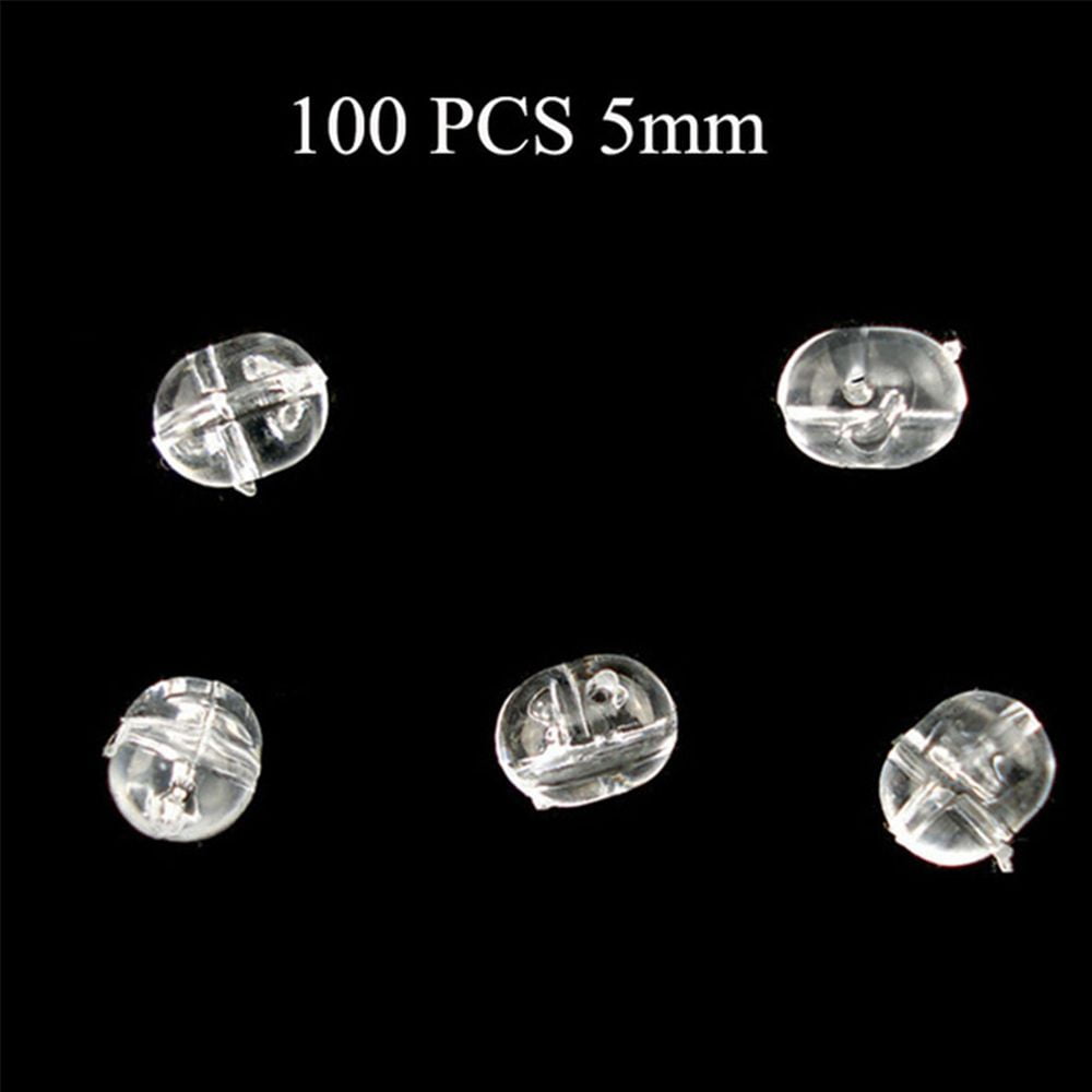 100pcs High Quality 47mm/50mm Transparent Plastic Drill Fishing Cross Beads  Floats Balls Double Pearl L-50MM 