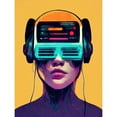 thumbnail image 1 of The Gamer Streaming VR Headset Retro Futurist Kids Large Wall Art Poster Print Thick Paper 18X24 Inch, 1 of 4