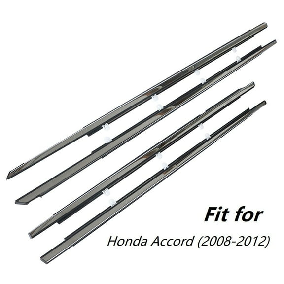 Fit for Honda Accord 2008-2012 Window Weatherstrips, Exterior Trim Seal Strips (4 Pcs)