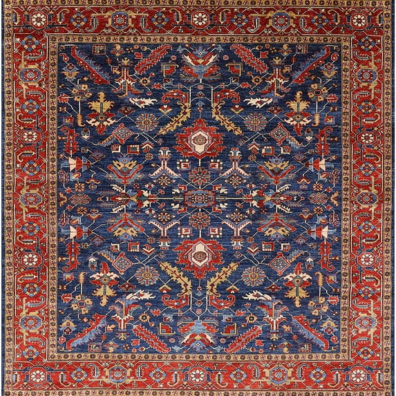 Ahgly Company Machine Washable Indoor Square Industrial Modern Rose Dust Purple Area Rugs, 6' Square