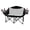 Black, variant on WTVIDAS Double Beach Chair with Canopy Shade Oversized Camping Chairs with Cup Holder Cooler Bag Folding Loveseat Chairs for Camping Beach Lawn