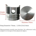 thumbnail image 2 of 4PCS V1501 Piston+Piston Rings 15221-21111 1522121111 For Kubota L345 L2602 L2802 L3202 L1500 L1501 Tractor STD V1501 piston ring set Piston Diameter 76mm, 2 of 7