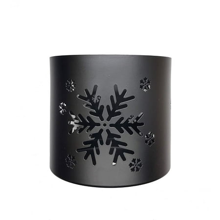 - Tea Light Votive Wraps Decorative Black Metal Snowflat Candle Holder Lantern for Home Décor,Wedding,Spa,Party Events