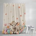 thumbnail image 4 of Spring Easter Sheep Small Stall Shower Curtain, Waterproof Shower Curtains for Bathroom, Colorful Eggs Floral Botanical Rustic Washable Fabric Bath Curtain for Bathtub with Hooks 36x72 Inches, 4 of 9