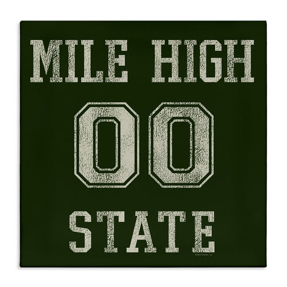 Stupell Industries Vintage Mile High State Novelty & Humor Painting Wrapped Canvas Art Print Wall Art, 17 x 17