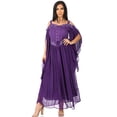 thumbnail image 5 of Sakkas Roisin Women's Medieval Celtic Renaissance Long Sleeve Costume Dress - Purple - L/XLP, 5 of 5