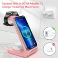 thumbnail image 5 of Cshidworld Wireless Charger, 3 in 1 Charging Station, 23W Fast Charging Dock for iPhone 17/16e/15/14/13/12/11 Pro Max, AirPods 4/3/2/Pro, iWatch Series 2-11, Samsung Charger Stand (Pink), 5 of 10