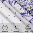 thumbnail image 3 of Lavender Spring Flowers Tablecloth Round 60 Inch Purple Florals Butterfly Table Cloths Polyester Fabric Spring/Summer Flowers Leaf Table Cover for Kitchen Dining Room Picnic Party Spring Outdoor, 3 of 6