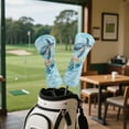 thumbnail image 4 of Yuyamidu Sea Turtle Golf Club Head Covers PU Leather Golf Head Covers Driver Covers Fariway Wood Headcover Hybrid Covers Blue Golf Headcover, 4 of 7