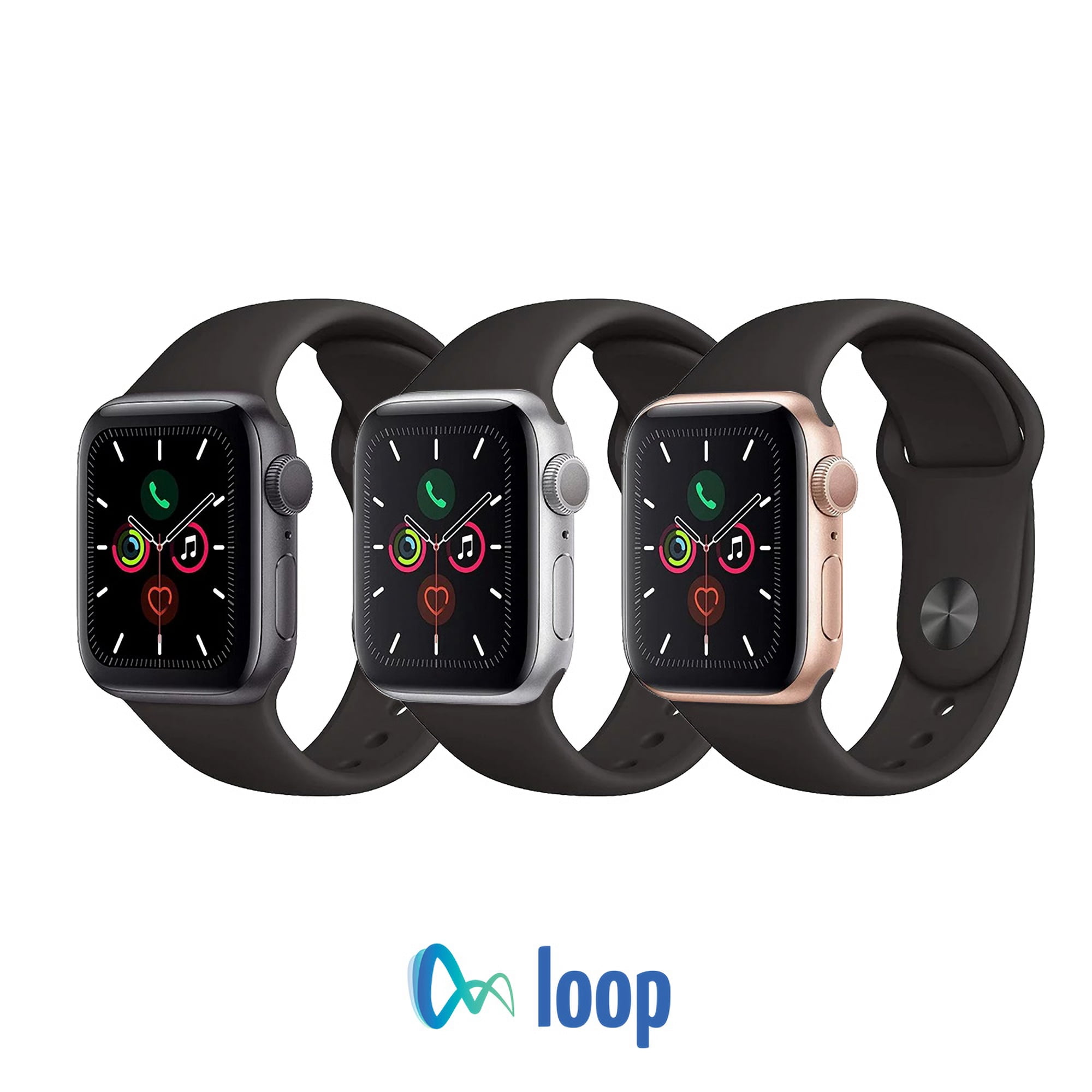 Apple Watch Series 5 (GPS + LTE) 40mm Space Gray Aluminum Case & Black Sport Band ( Good)