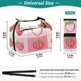 thumbnail image 3 of DIXRUYEE Lunch Bag Double Deck Lunch Cooler Box Fashion Sweet Strawberry Patch Pattern, 3 of 7