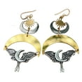 thumbnail image 7 of SIEYIO Vintage Moon Moth Earrings Dangle Earrings Ear Jewelry Exaggerated Earrings, 7 of 7