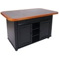 thumbnail image 3 of Sunset Trading Transitional Kitchen Island in Antique Black/Cherry/Gray Wood, 3 of 4