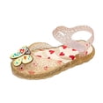 thumbnail image 2 of Viluyesy Girls Jelly Sandals Kids Summer Closed Toe Hook Loop Strap Glitter Butterfly Beach Water Shoes Gold Size 10 Toddler, 2 of 9