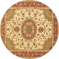 thumbnail image 1 of Ahgly Company Indoor Round Medallion Brown Traditional Area Rugs, 7' Round, 1 of 4