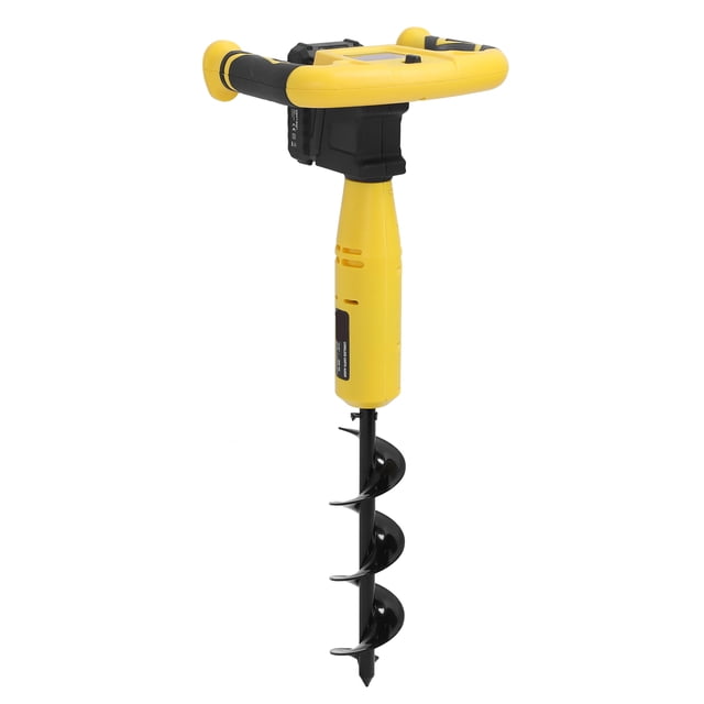 Electric Post Hole Digger, Rechargeable 320RPM High Efficiency Electric Earth Auger Post Hole Digger Heavy Duty Cordless Electric Auger Digging Tool for Post Hole Digging, Drilling