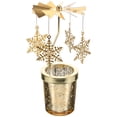 thumbnail image 4 of OUNONA Rotating Golden Candlestick Holder for Indoor Outdoor Party Decor and Dinner Table Ornament, 4 of 8