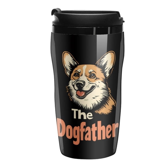 Funny Corgi The Dog Father Travel Coffee Tumbler Reusable Cup for Coffee or Tea Portable Cup Holder Friendly for Hot or Cold Drinks 250ml