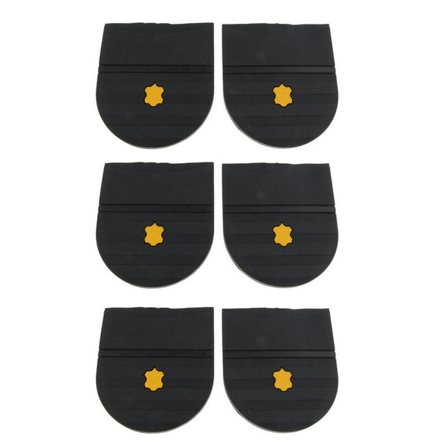 3 Pairs Black Rubber Non Heels Pads Replacement Shoes Repair