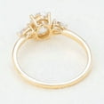 thumbnail image 3 of Cora Jewellery 1.5CT Oval Moissanite With Side Pear 3 stone Engagement Ring For Women, 10K Yellow Gold, 3 of 5