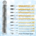 thumbnail image 5 of Sterling Silver and Gold Plated Rope Chain Necklaces and Bracelets - 3.70MM Thick - 22 Inches, 5 of 7