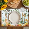 thumbnail image 4 of Easter Gnomes Placemats Set of 12, Spring Watercolor Eggs Country Flower Plant Placemats for Dining Table, Place Mats for Kitchen Tabletop, Waterproof Wipeable Dining Table Mats Set, 4 of 9