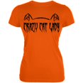 thumbnail image 1 of Halloween Crazy Cat Lady Juniors Soft T Shirt, 1 of 1