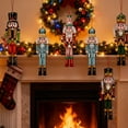 thumbnail image 3 of 12 Pieces 2D Christmas Nutcracker Wooden Ornaments Wood Hanging Decoration Set for Christmas Tree Hanging Wood Crafts Holiday Decor Xmas Party Supplies, 3 of 8