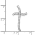 thumbnail image 4 of 14K White Gold 1/4Ct. Diamond Cross Chain Slide (25.5 X 14.5) Made In India pm5029-025-wa, 4 of 5