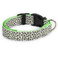 thumbnail image 3 of Gustave Light Up Dog Collar USB Rechargeable LED Pet Collars Adjustable Leopard Glow in the Dark Puppy Collar Lights for Small Medium Large Dogs Night Safety Walking "Green, S", 3 of 12