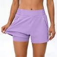 thumbnail image 4 of Admvng Shorts for Woman Casual Summer Elastic Waist Comfy Loose Exercise Workout Ladies Short Pants With Pocket Size S-2XL, 4 of 9
