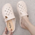thumbnail image 4 of Women’s Covered Toe Clogs, Slip On Ventilated Mid Heel Non Slip Casual Shoes, 4 of 10