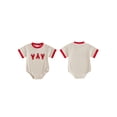 thumbnail image 2 of BemeyourBBs Newborn Baby Boy Girl Crayfish Outfit Infant Baby Summer Clothes Waffled Bubble Romper Lobster Embroidery Short Sleeve Crew Neck Bodysuit Jumpsuit, 2 of 9
