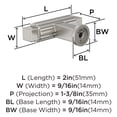thumbnail image 5 of Amerock Ballard 2 inch (51mm) Length Satin Nickel Cabinet Knob, 5 of 6