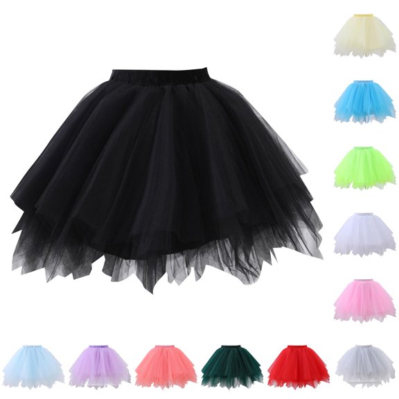 Kids Girls Tutu Skirt Layered Skirt Girls Colorful Carnival Party Tutu Dress Toddler Girls Skirt 2-12 Years